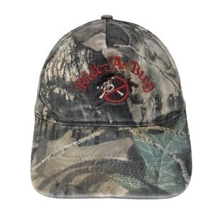 Rid-A-Bug Strapback Hat Camouflage One Size Embroidered Outdoor HTT